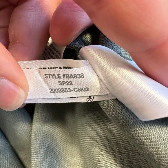 J. Crew Zip Front Chino Dress Green 00 Safari - Picture 11 of 14